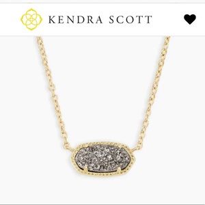Kendra Scott gold Platinum Drusy necklace
